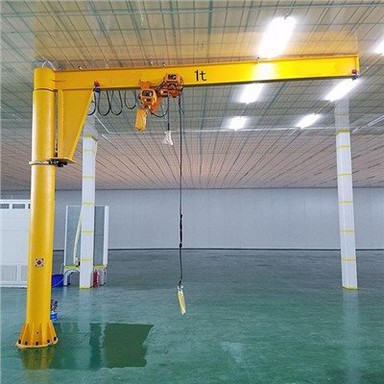 10 Tuj Slewing Jib Crane Nrog Tsawg Headroom Electric Chain Hoist